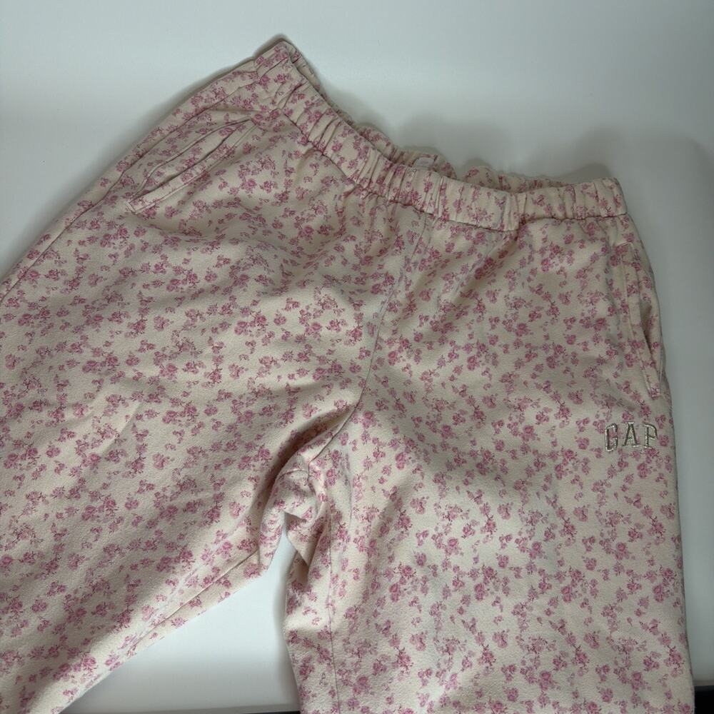 Gap x LoveShackFancy Pink Floral High Rise Sweatpants joggers Womens XXL - Picture 4 of 12